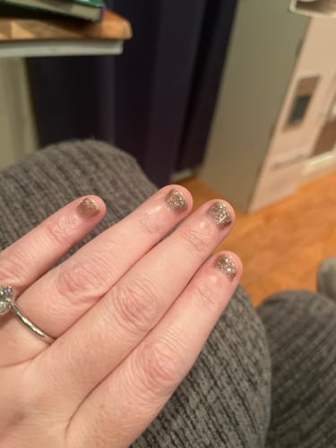 Customer photo review of G594 Bryn Nude Shimmer Gel Polish