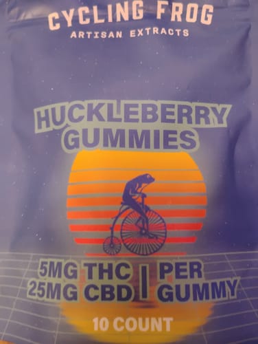 Customer photo review of Huckleberry Gummies, 5mg THC + 25mg CBD