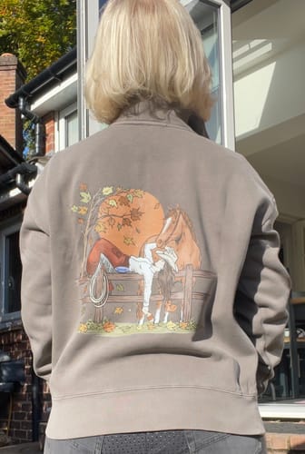 Customer photo review of Autumn Cowgirl Ladies Quarter Zip