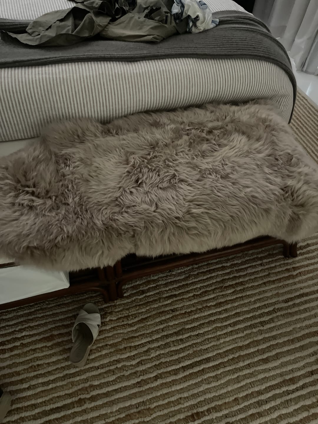 Customer photo review of Medium- Single Long Wool Sheepskin Rug