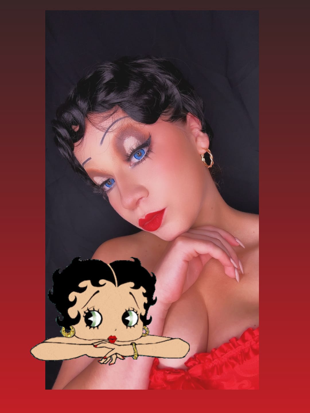 Customer photo review of Amaretto Blue Prescription Colored Contact Lenses