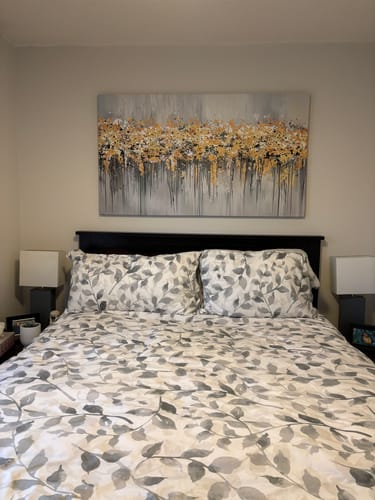 Customer photo review of 'Grey Sunset Horizon' Framed Canvas