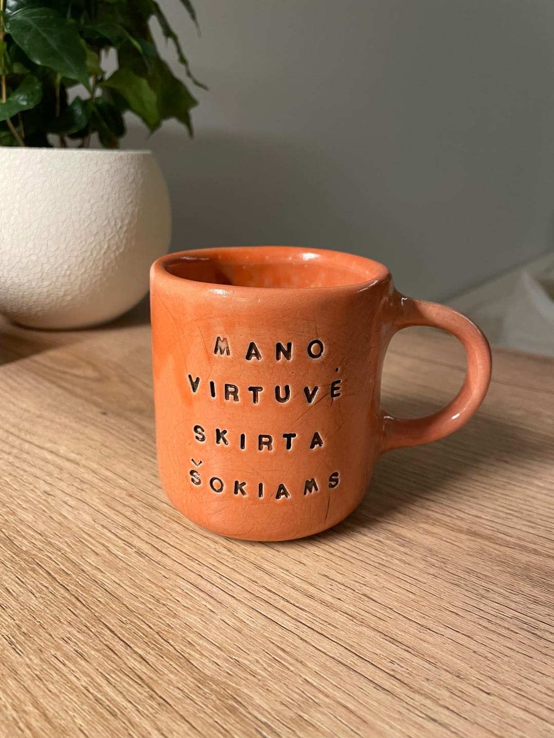 Customer photo review of Pink mug with saying about dance