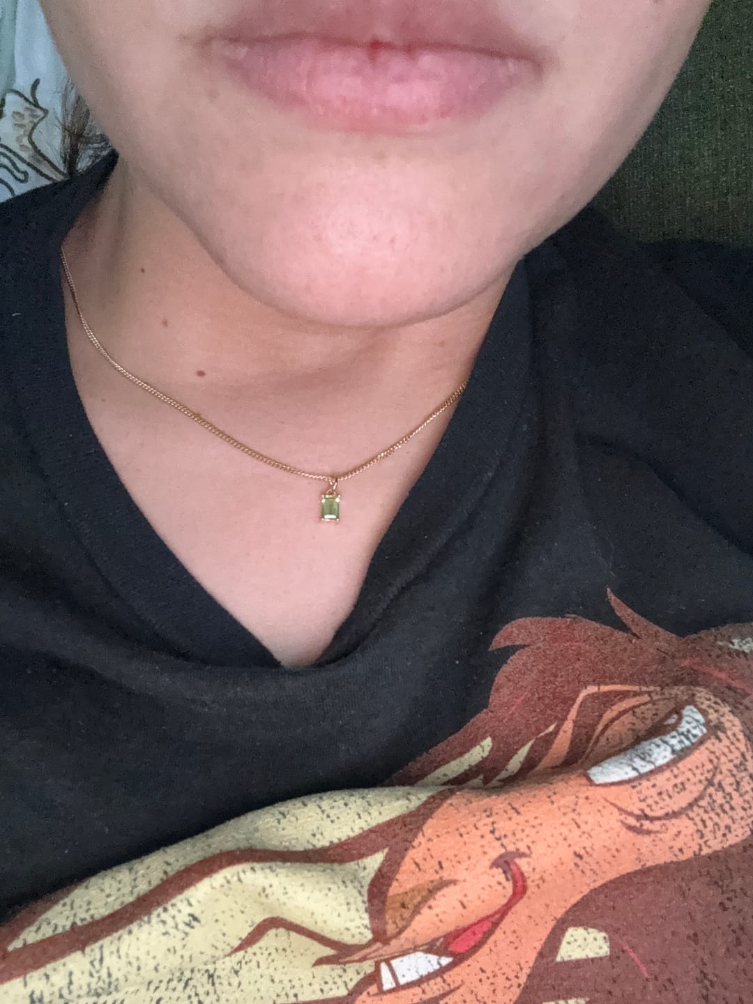 Customer photo review of 14K Gold Birthstone Necklace
