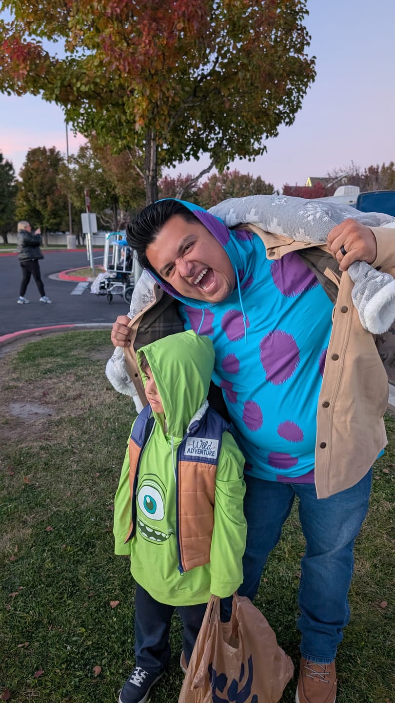 Customer photo review of Disney and Pixar Monsters, Inc. "Mike" – Youth Performance Hoodie