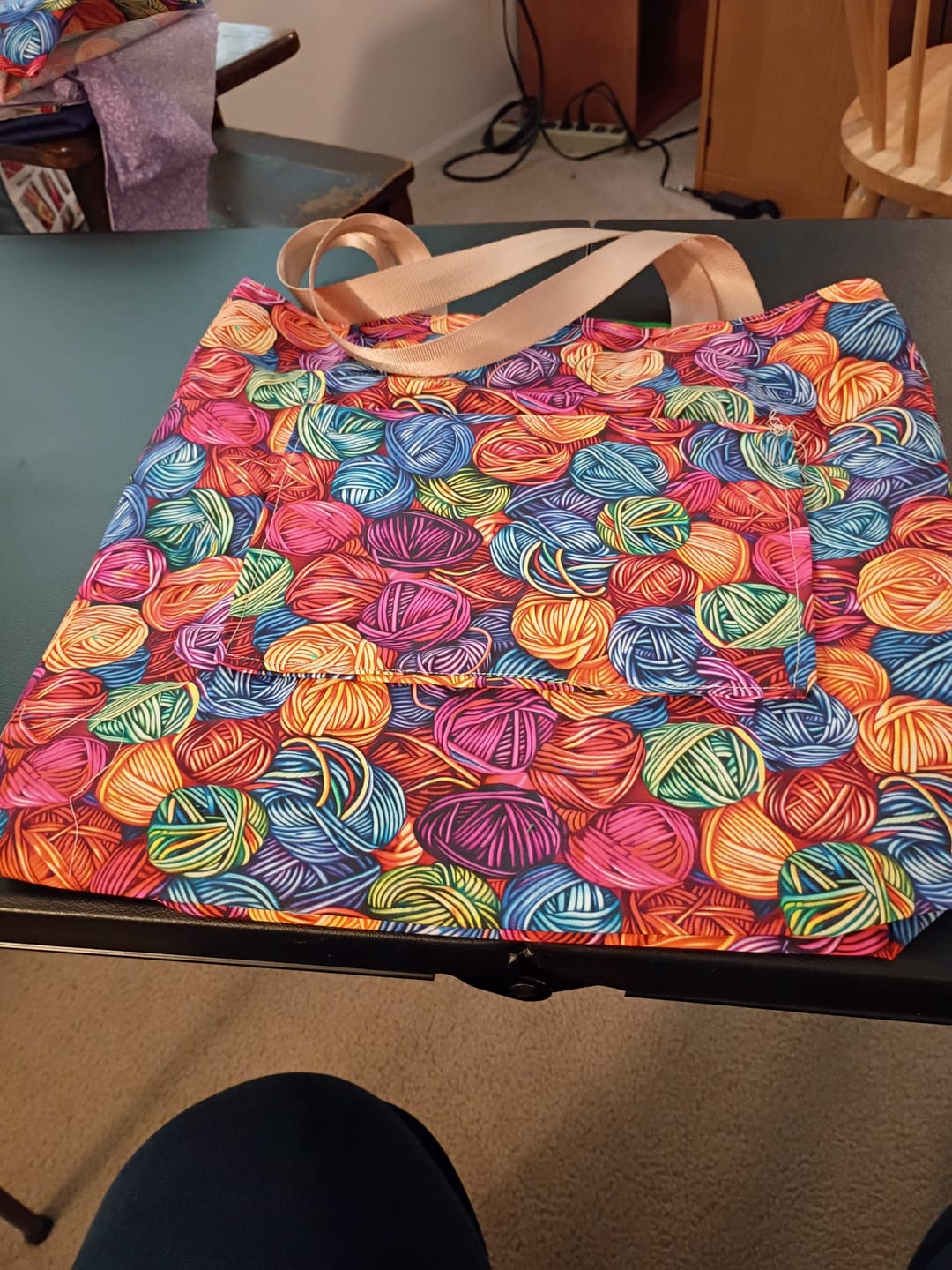 Customer photo review of Packed Balls of Yarn Fabric
