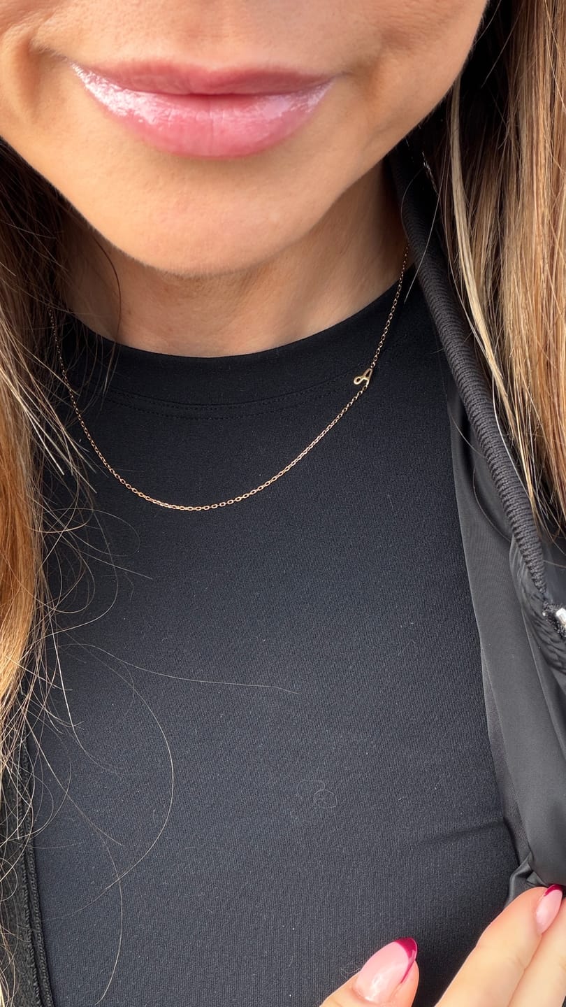 Customer photo review of Initial Chain Necklace