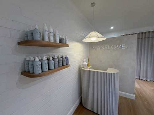 Customer photo review of Curved Floating Shelf