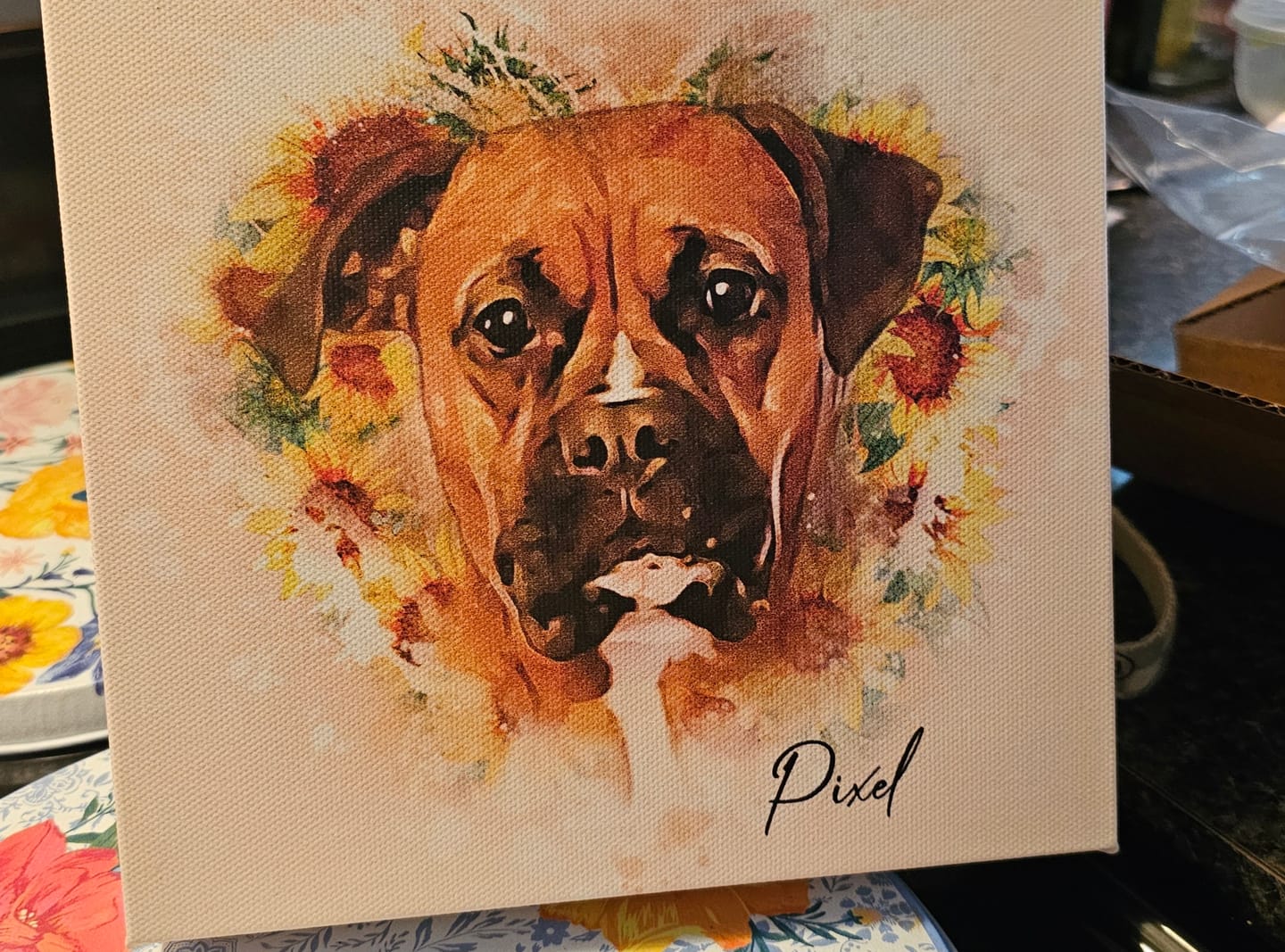 Customer photo review of Pet Art Canvas Print