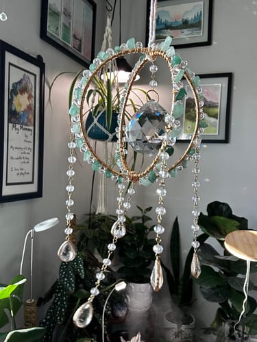 Customer photo review of Crystal Chip Suncatcher DIY Kit Crystal Prisms Kit – Tink