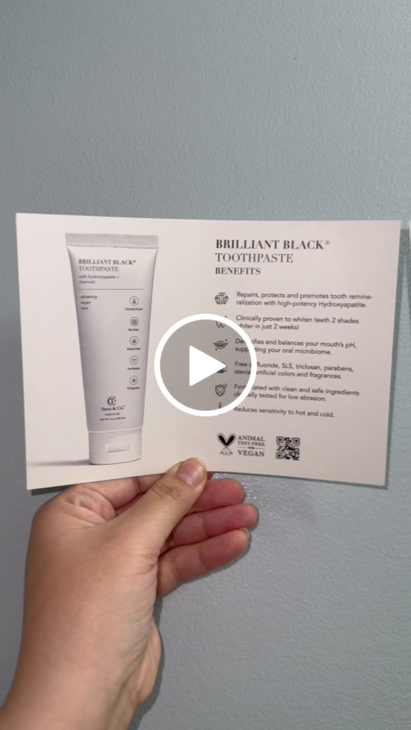 Customer video review of Brilliant Black® Toothpaste | Fluoride-Free Activated Charcoal Whitening – Terra & Co.
