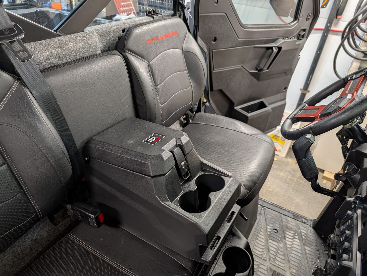Customer photo review of UTV Bench Seat Center Console Box for Polaris Ranger XP 1000/Crew 2017-2024