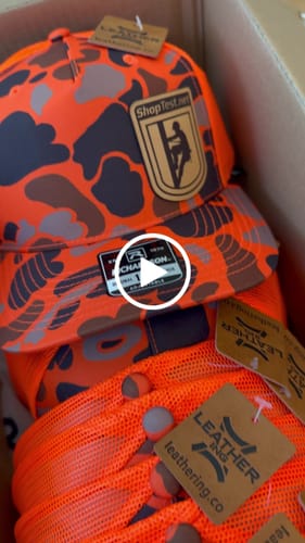 Customer video review of Camouflaged Custom Leather Patch Hats Bottomland