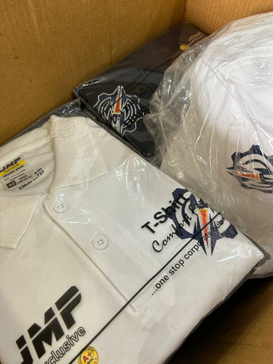 Customer photo review of Customized Polo T-Shirt & Cap  | With Your Company Logo | PrintMine.in