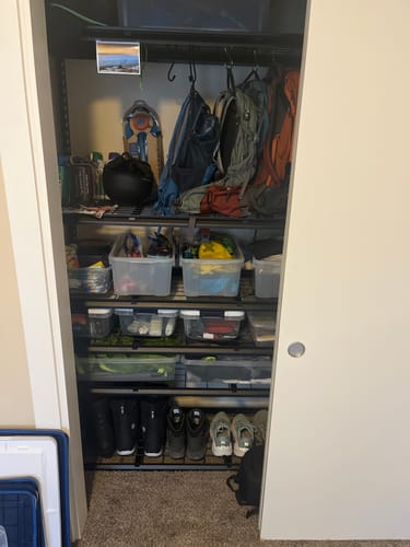 Customer photo review of REIBII 48"W 3300Lbs Metal Garage Shelves 6 Tiers Adjustable Shelving For Garage, Warehouse, Basement