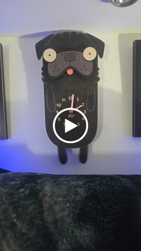 Customer video review of Penny the Pug Pendulum Clock