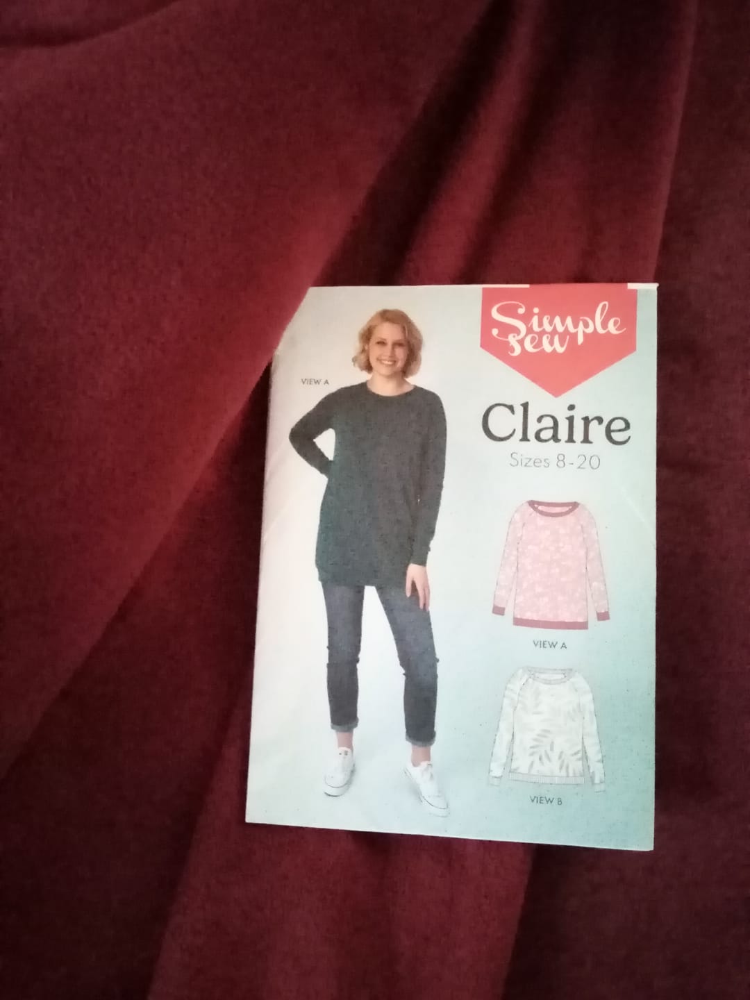 Customer photo review of Wine Melange Sweatshirt Fabric