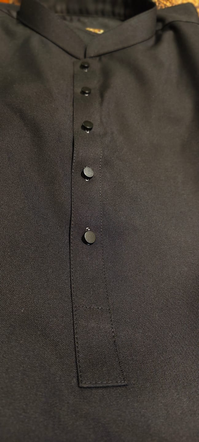 Customer photo review of Gents Imported Wash n Wear Fabric (TR SUITING 4 - Black)