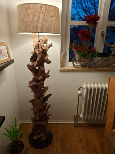 Customer photo review of ExotischerLeben Stehlampe Treibholz CLEON, ohne Leuchtmittel, Treibholz, E27
