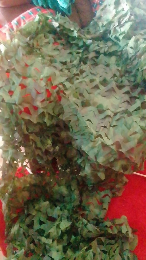 Customer photo review of Rede Camuflada Militar para Decoração de Jardim