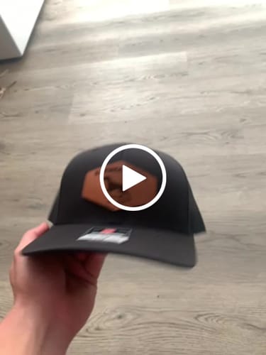 Customer video review of Custom Leather Patch Trucker Hat - Richardson 112