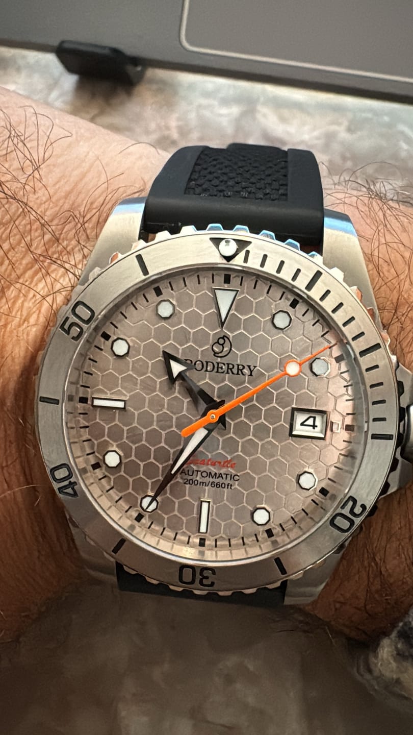 Customer photo review of SEATURTLE.OCEAN(TITANIUM) - Automatic Titanium Diver Watch | Titanium Gray/Ti-bracelet