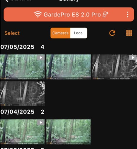 Customer photo review of GardePro E8 2.0 Pro Wi-Fi Trail Camera