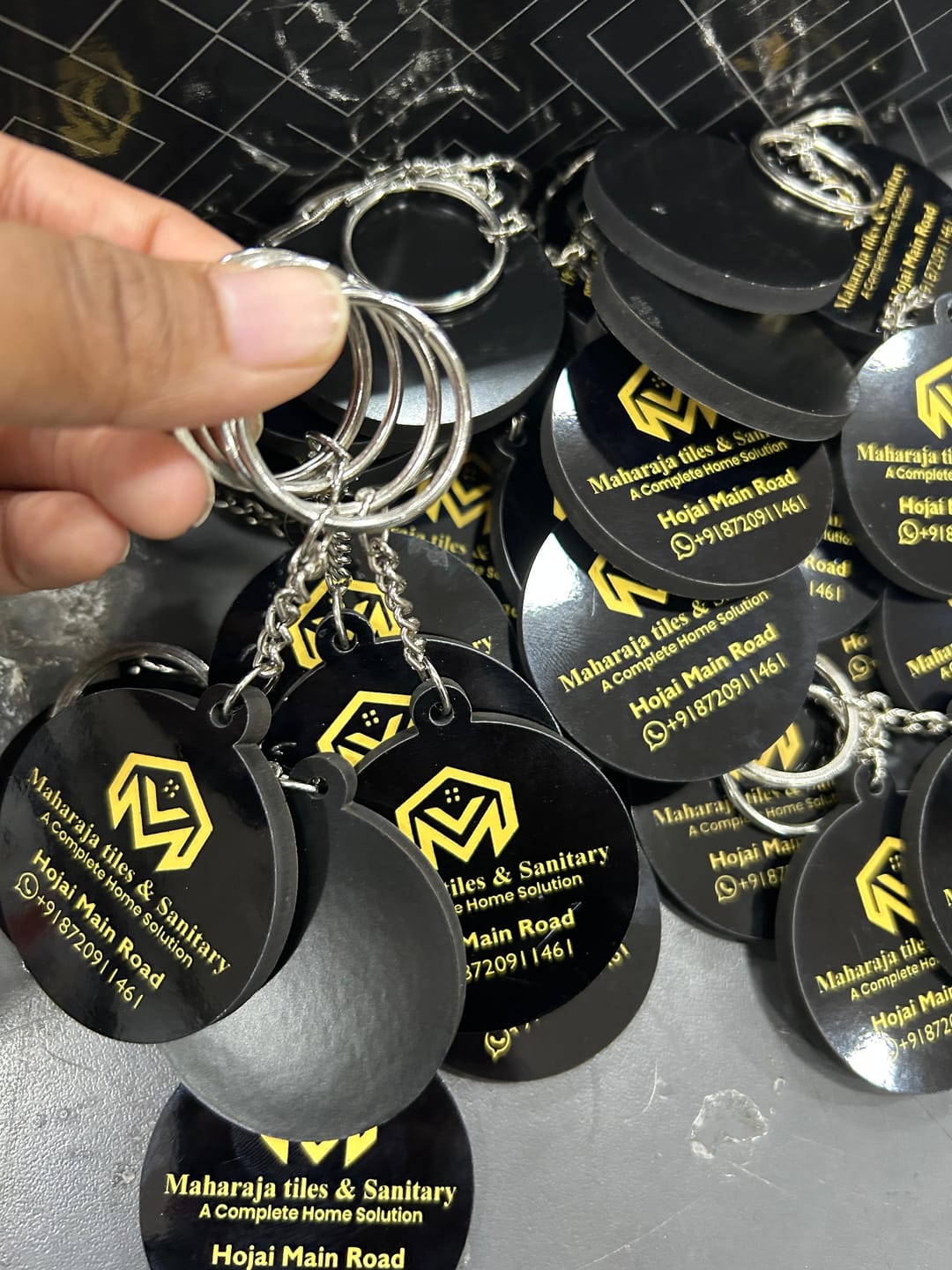 Customer photo review of Premium Customized Keychains | Best for Brand Promotion | PrintMine.in