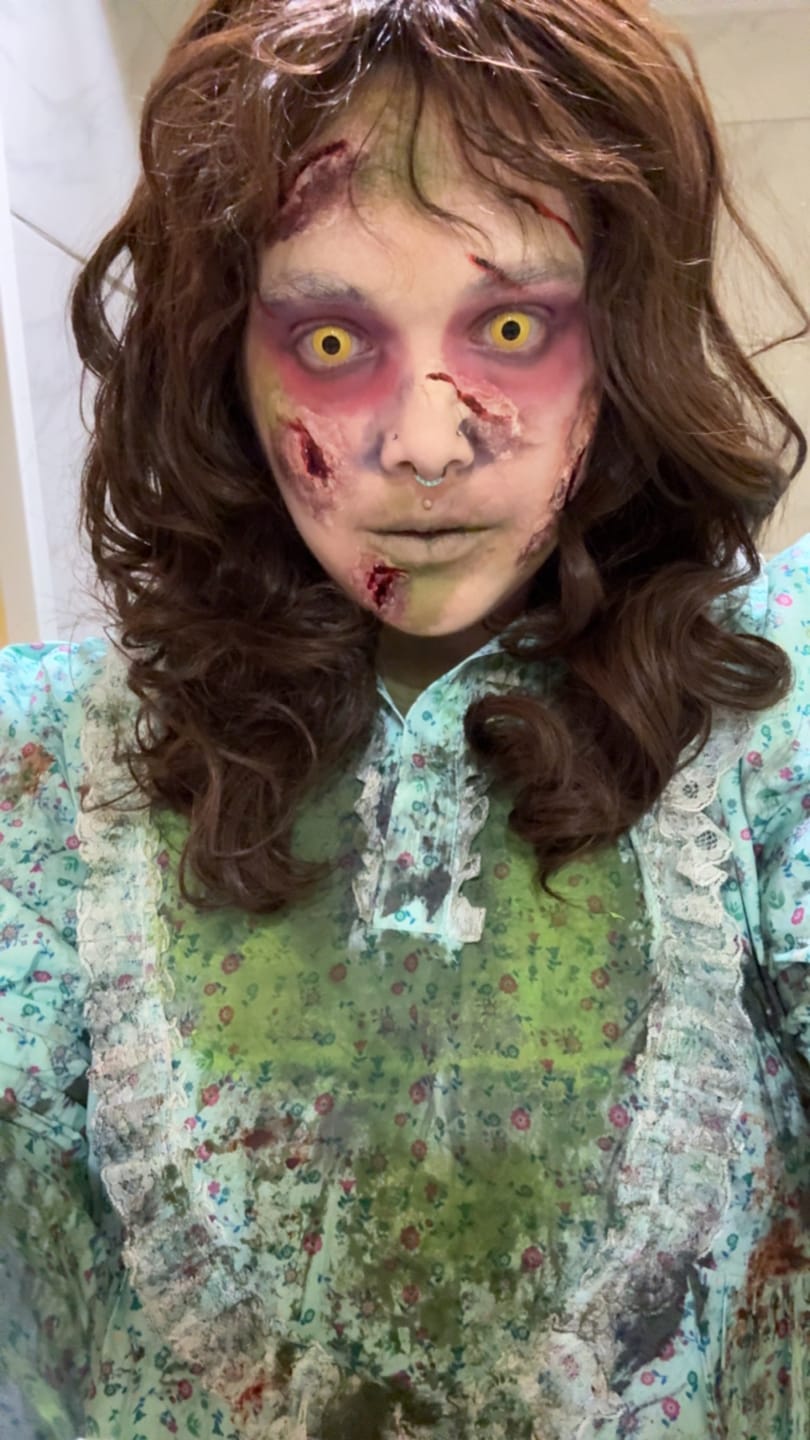 Customer photo review of Halloween Yellowout Coloured Contact Lenses