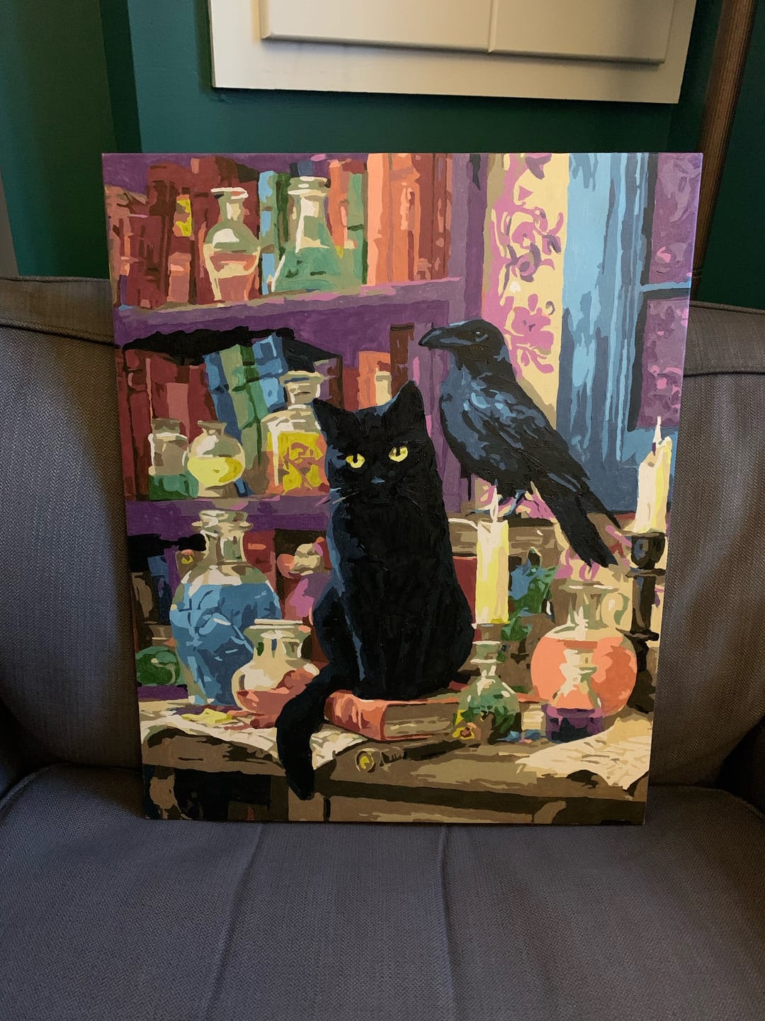 Customer photo review of Black companions | Paint by Number