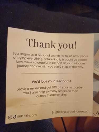 Customer photo review of Seb Natural Calming Serum
