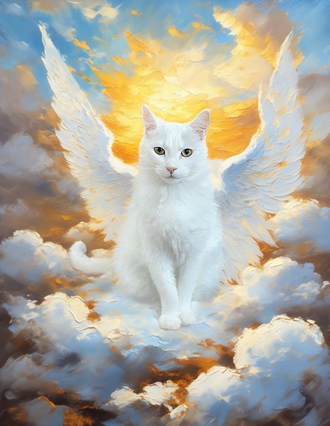 Customer photo review of Angel Wings Memorial Pet Portrait