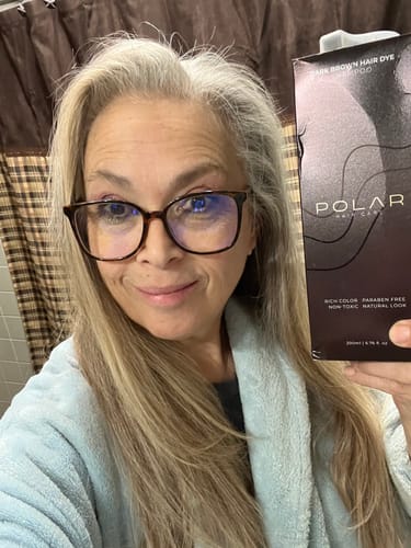 Customer photo review of Instant Dye Shampoo