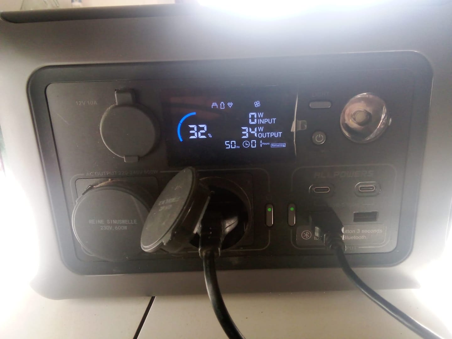 Customer photo review of ALLPOWERS R600 Power Station Portatile 600W 299Wh Batteria LiFeP04