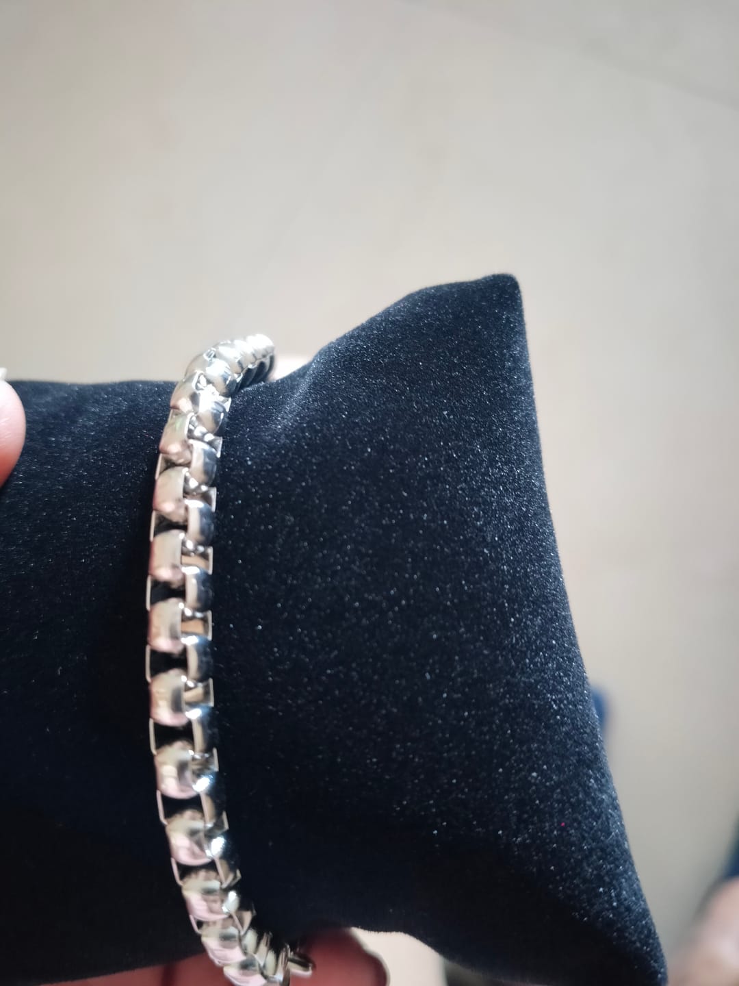 Customer photo review of Silver Ball Chain Bracelet