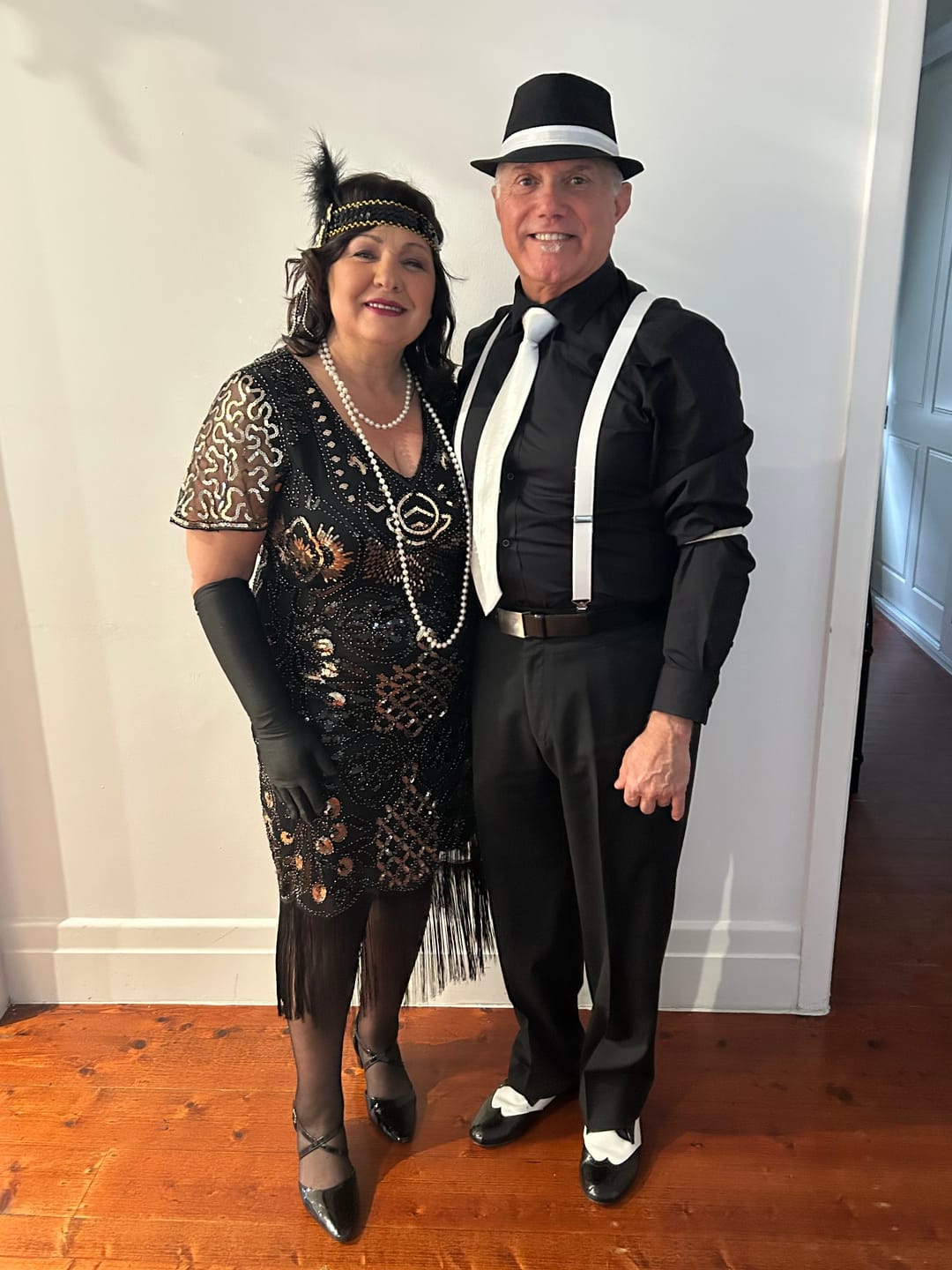 Customer photo review of Margot Plus Size Gatsby Dress - Black & Gold