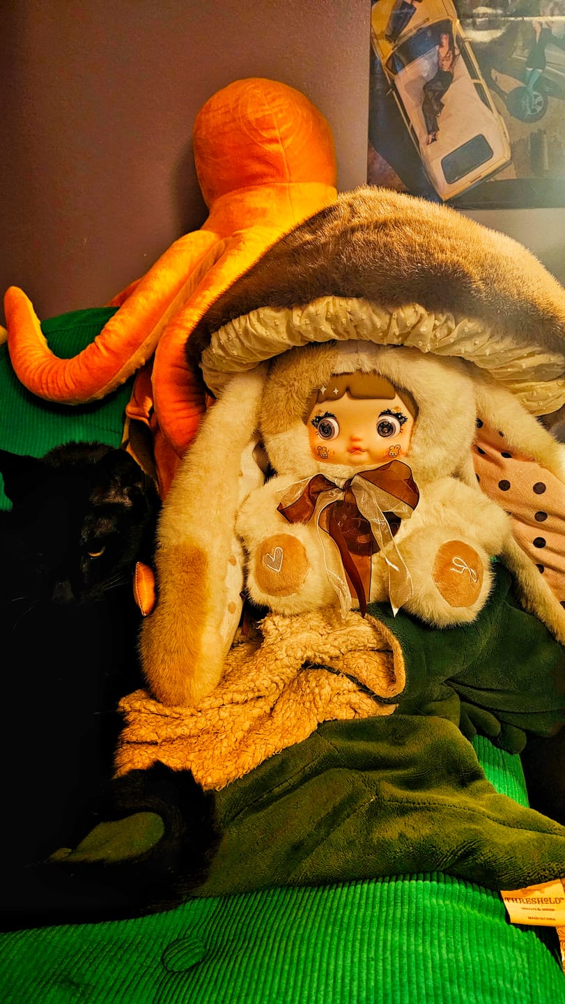 Customer photo review of Nommi Mushroom Hat 400% Series Plush Blind Box