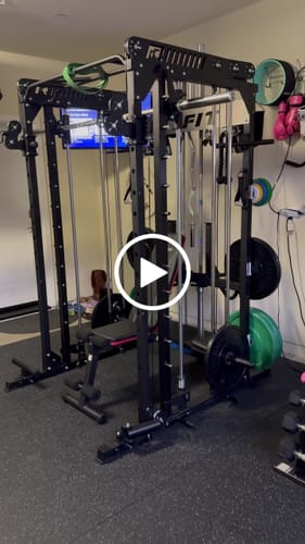 Customer video review of RitFit M1 PRO Multi-Functional Smith Machine with Cable Crossover System and Squat Rack for Home Gym