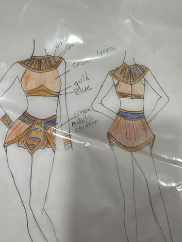 Customer photo review of Burnt Orange/Rust Glitter Lurex Jersey