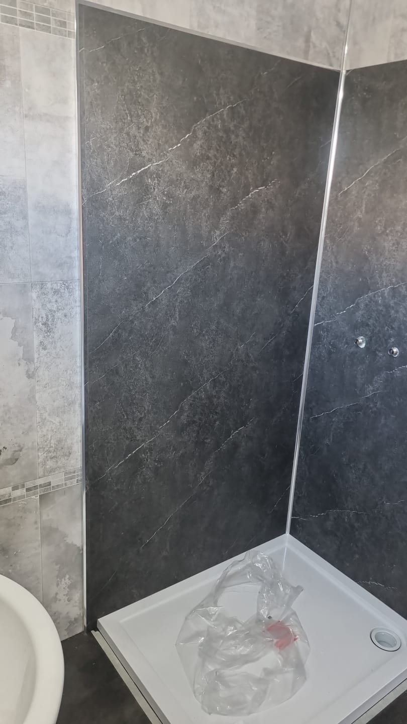 Customer photo review of 10mm Pietra Marble Ultra Matt Shower Panel 1M x 2.4M