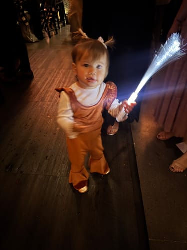 Customer photo review of Dinah Velvet Jumpsuit in Rust