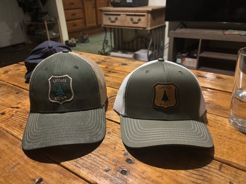 Customer photo review of [12 Pack] 112 Style Leather Patch Trucker Hats