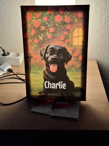 Customer photo review of Haustier Cartoon - Individuelle Leinwand