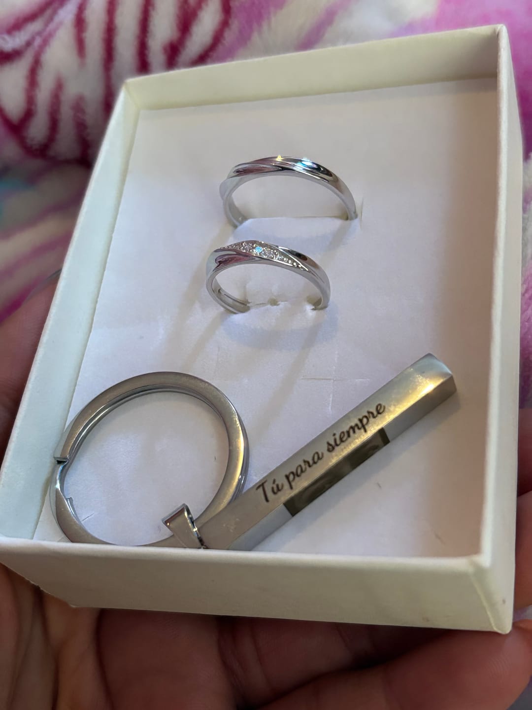 Customer photo review of Anillo Ajustable Pareja Classic Plata 925