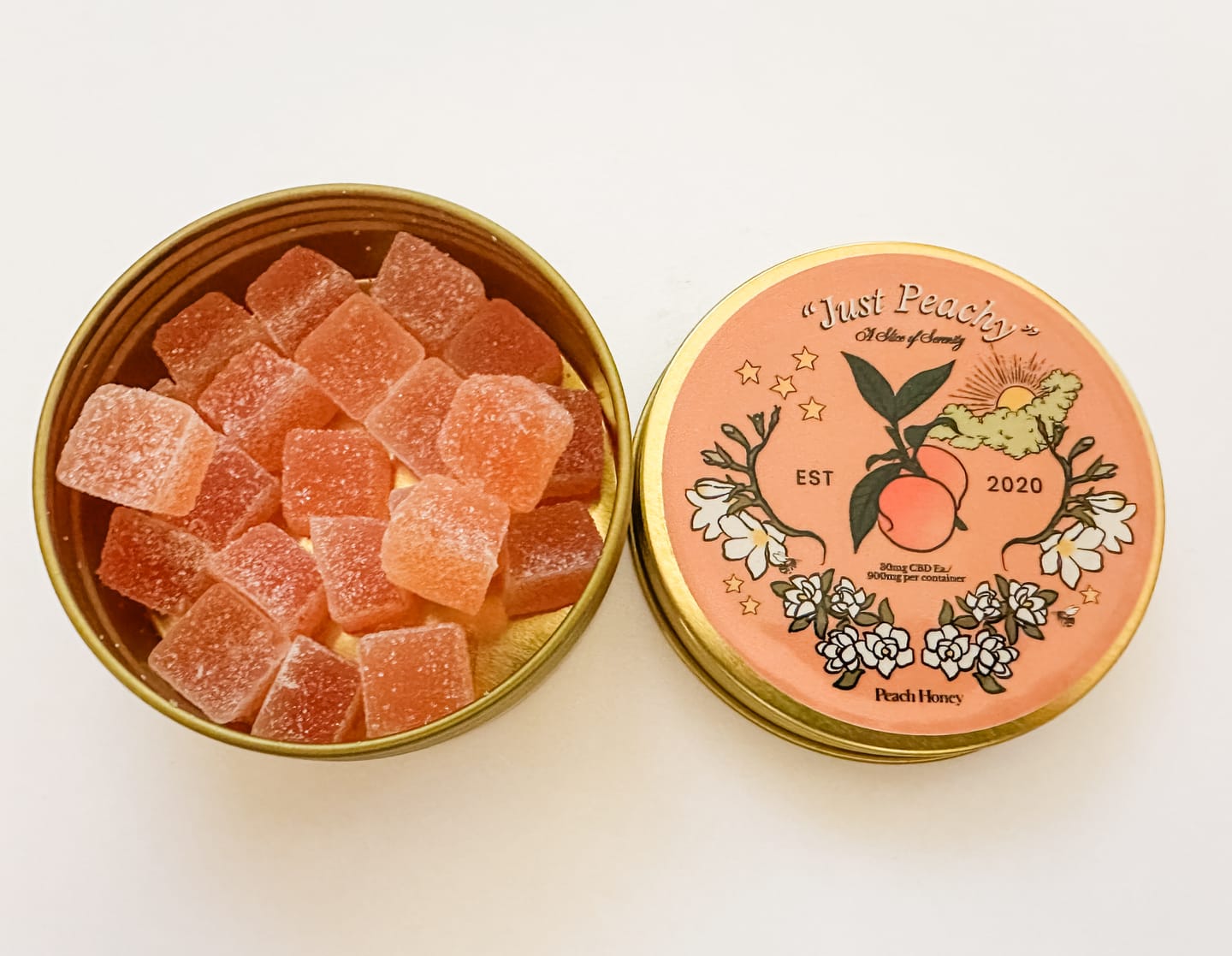 Customer photo review of "Just Peachy" CBD Gummies