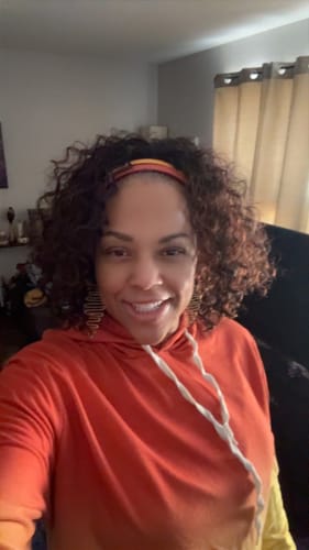 Customer photo review of Sensationnel Instant Weave Drawstring Half Wig - IWD 14