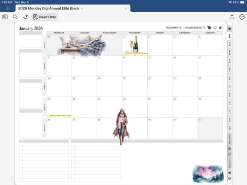 Customer photo review of Digital Planner - 2026 Weekly & Daily - Elite Black Bundle