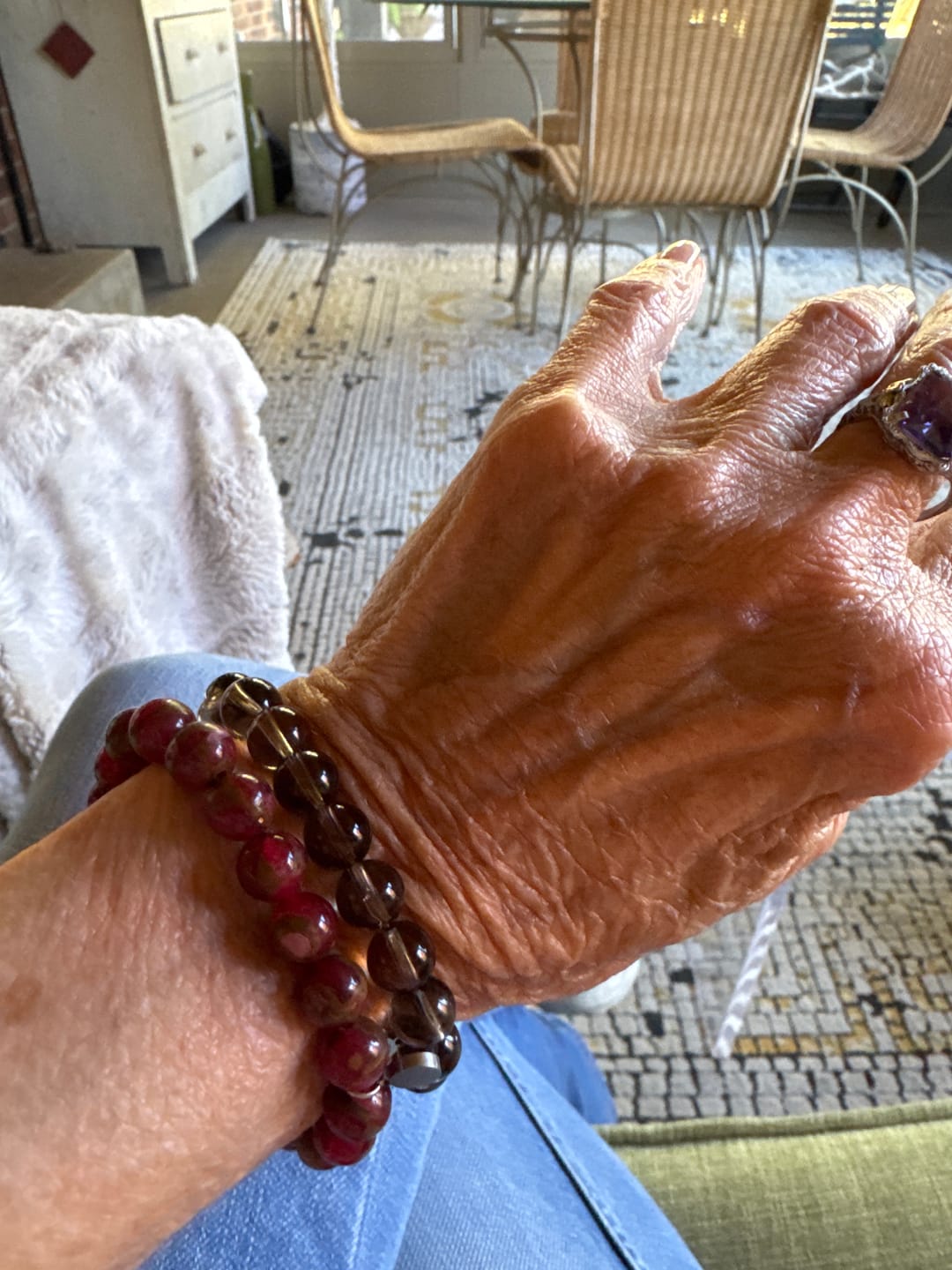 Customer photo review of Red Chrysoberyl Bracelet
