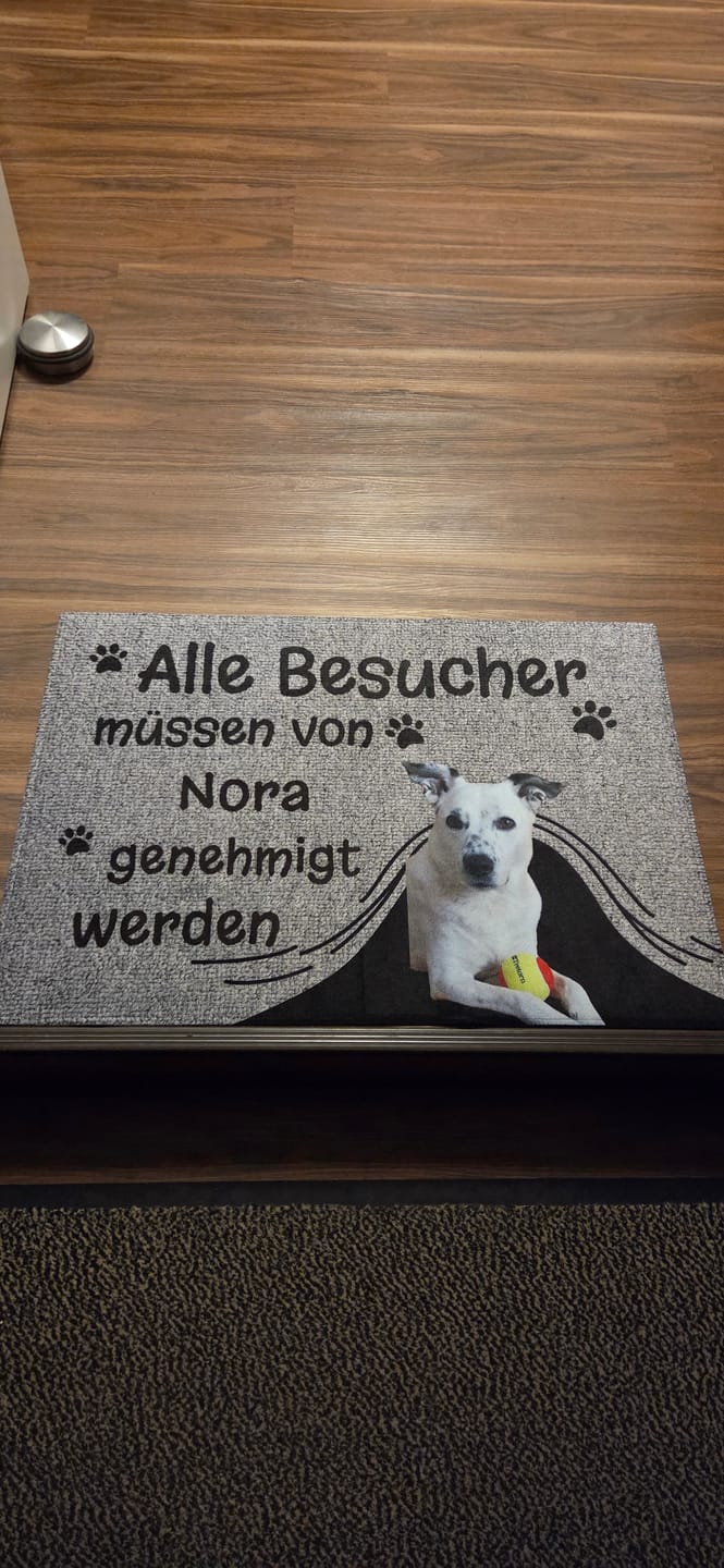 Customer photo review of Besuch genehmigt - Individuelle Fußmatte