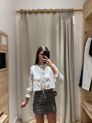 Customer photo review of Falda Pareo Lurex Grey